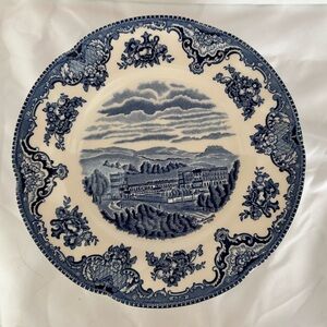 Johnson Brothers Old Britain Castles Blue White Salad Plates Set of 5